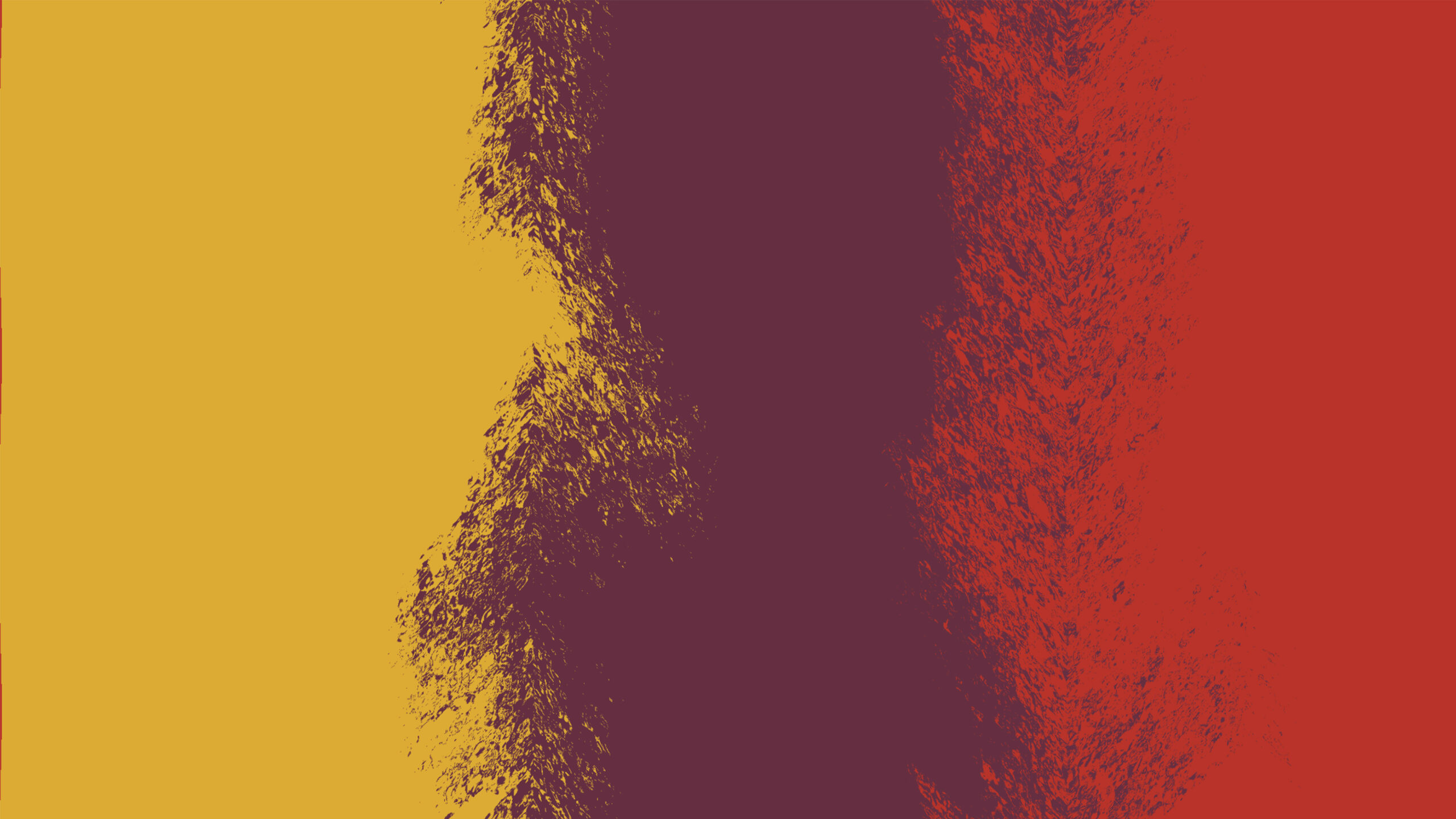 Warm yellow, purple and red blocks of colour