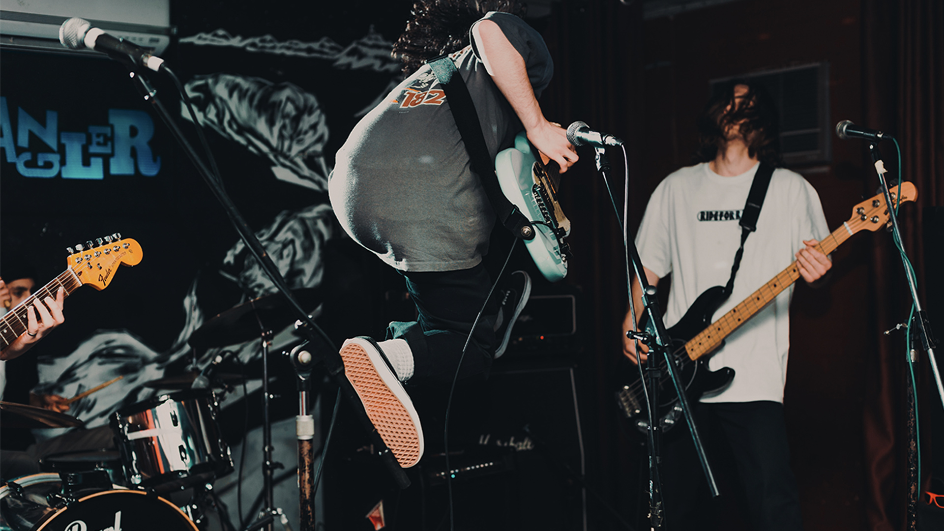 Band performing at a rock gig