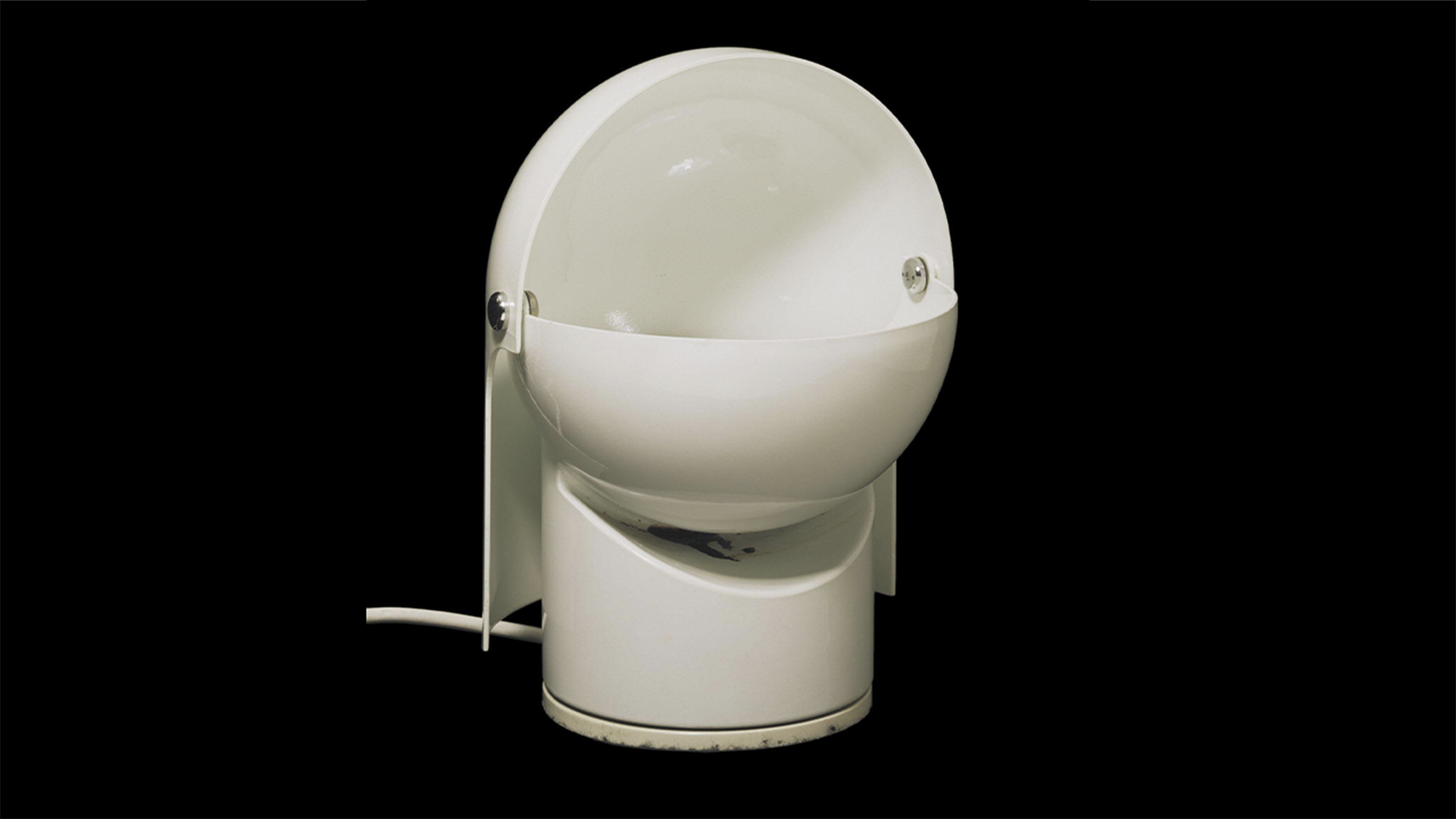 White circular plastic column with domed top