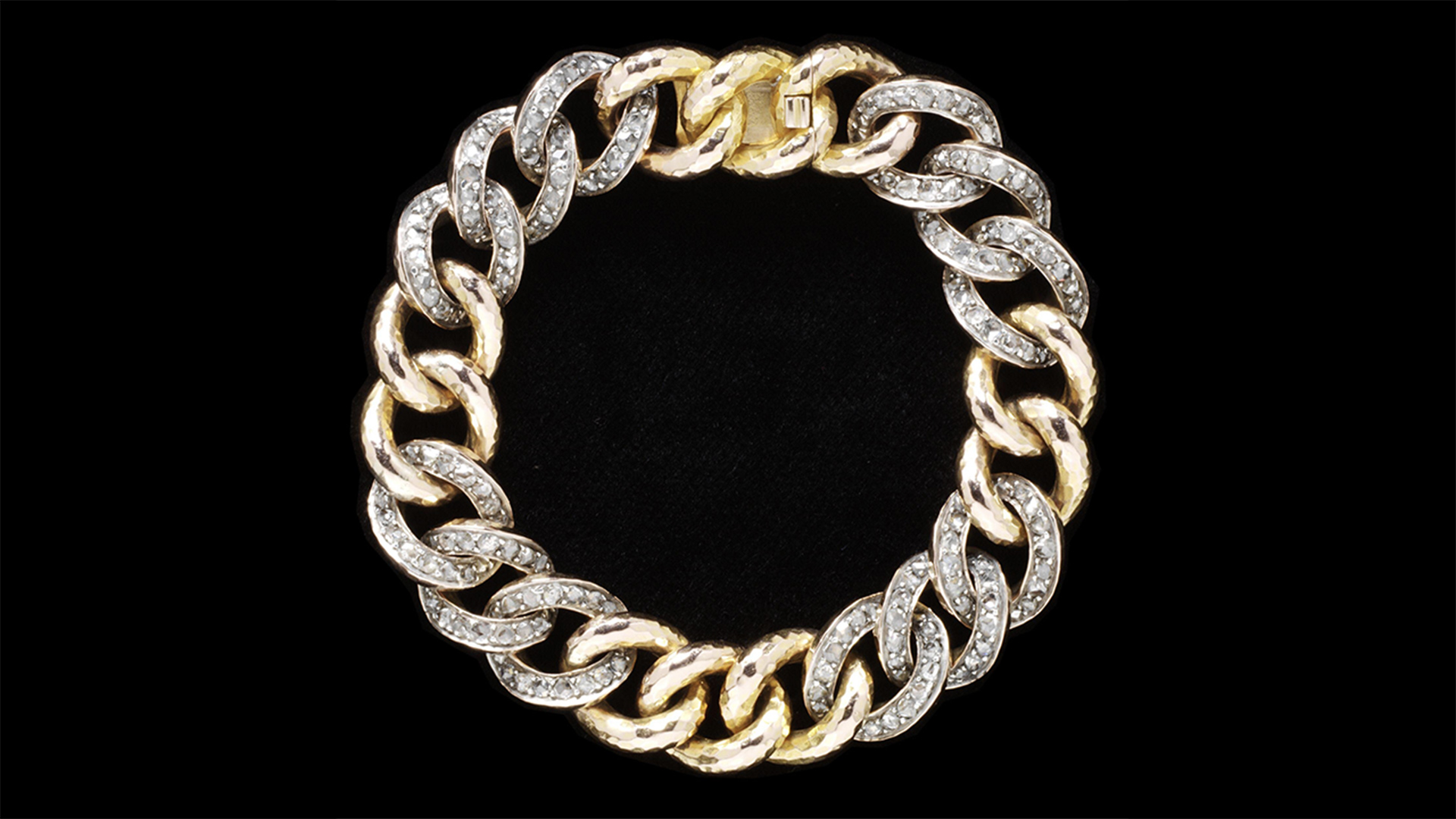 Gold and diamond bracelet