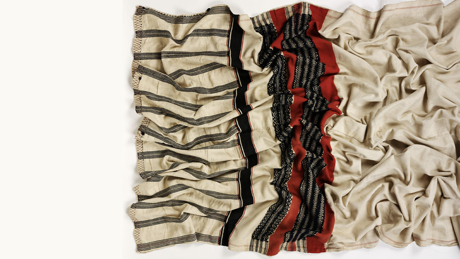 Red and black striped cloak