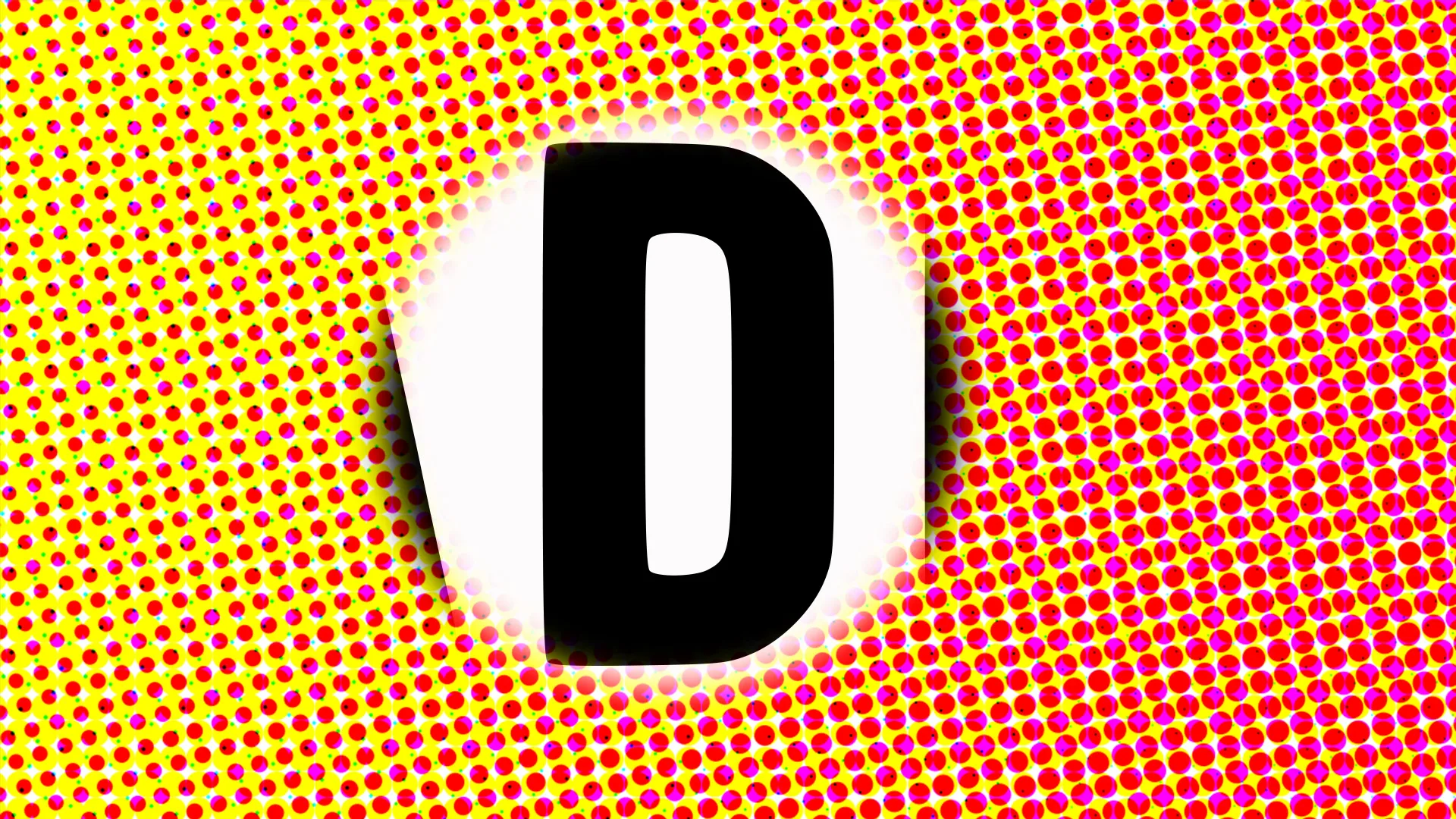 A neat, black, capital 'D'