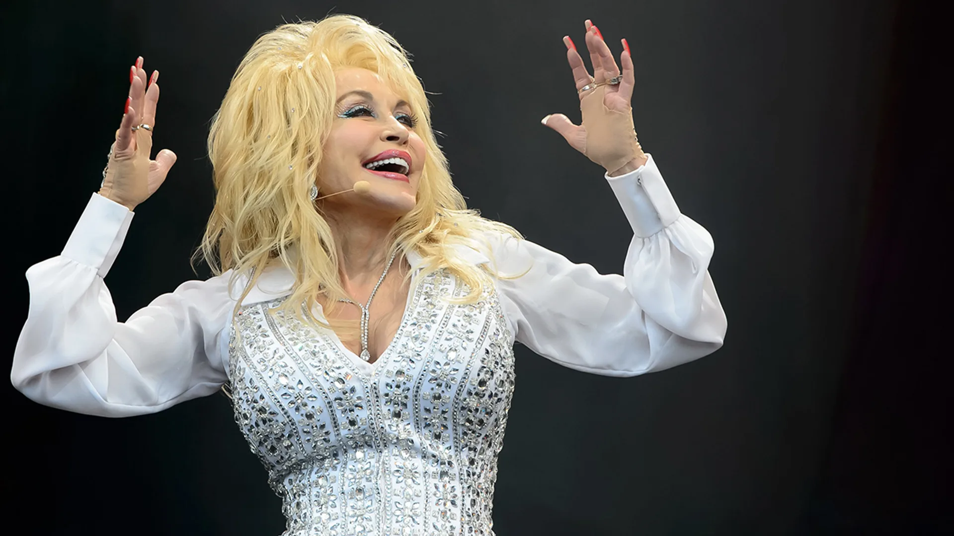 Dolly Parton performing on stage