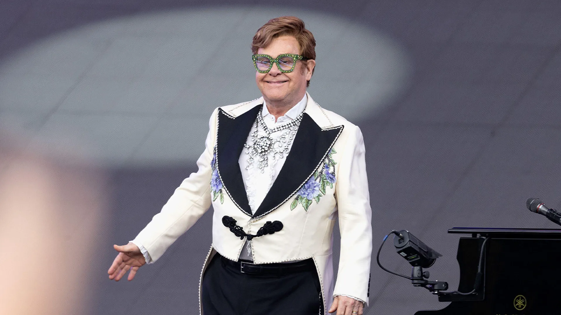 Elton John performing