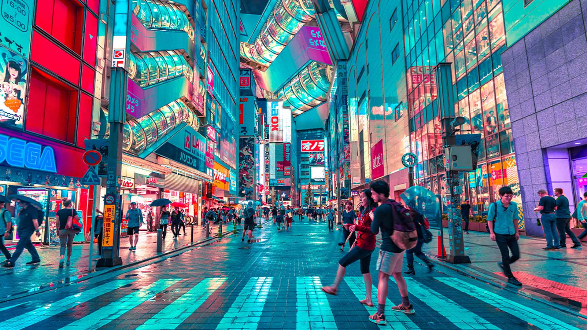 A city with loads of lights