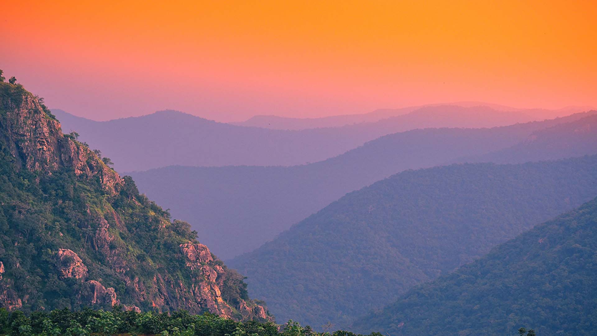 A scenic view of mountains