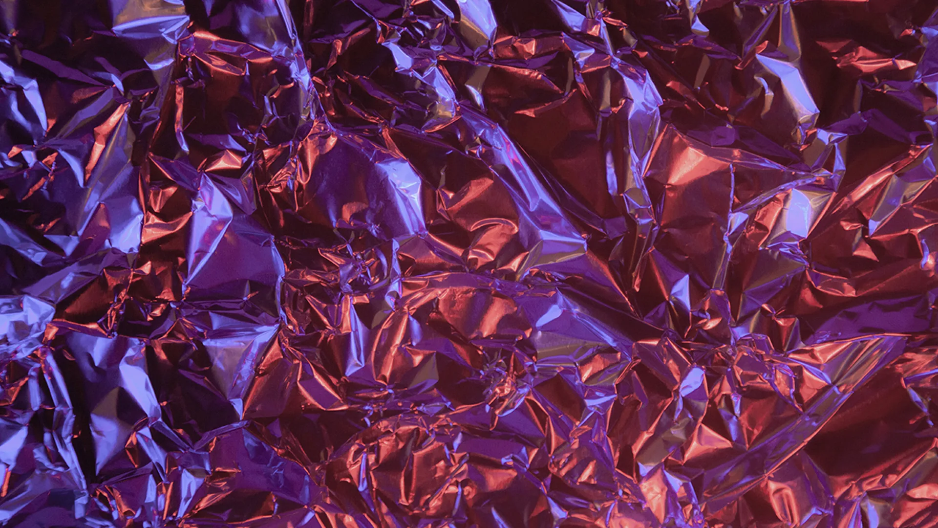 Crinkled pink foil
