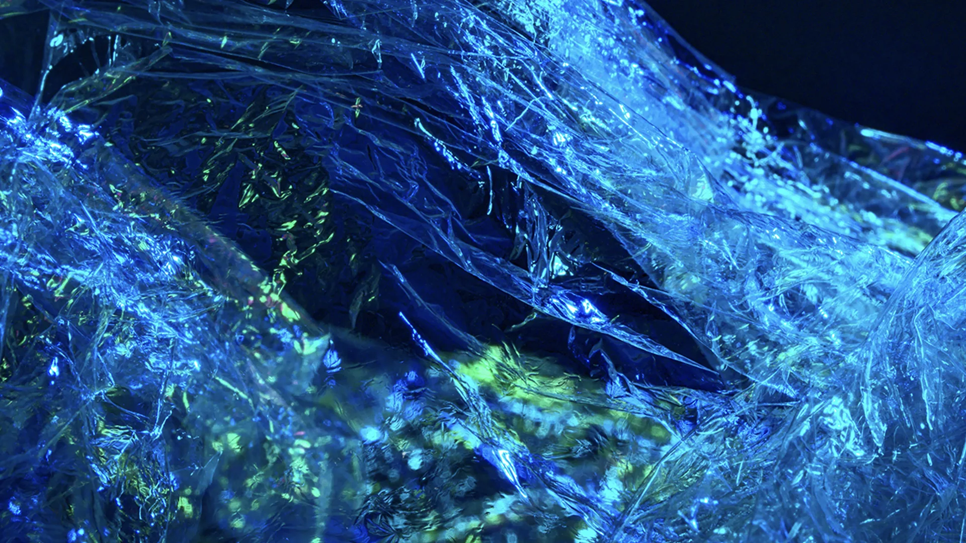 Crickly blue plastic