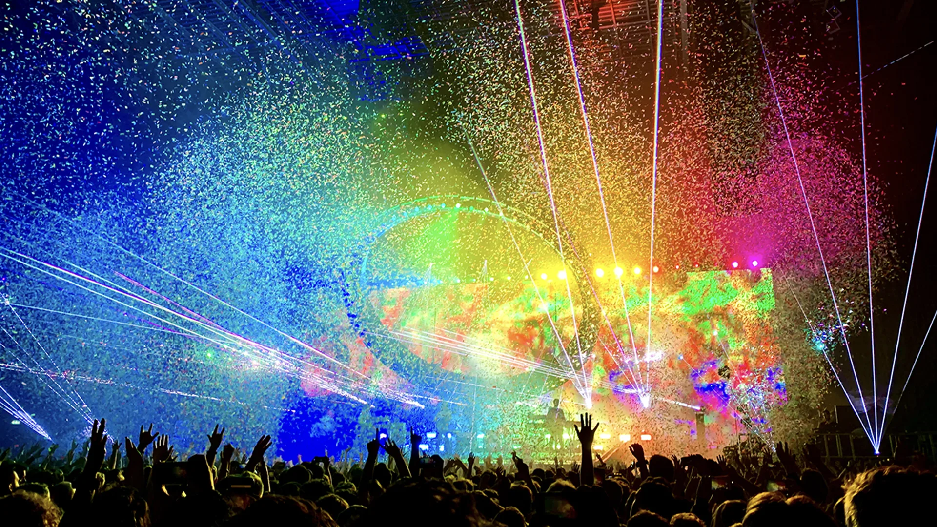 A gig with bright lights