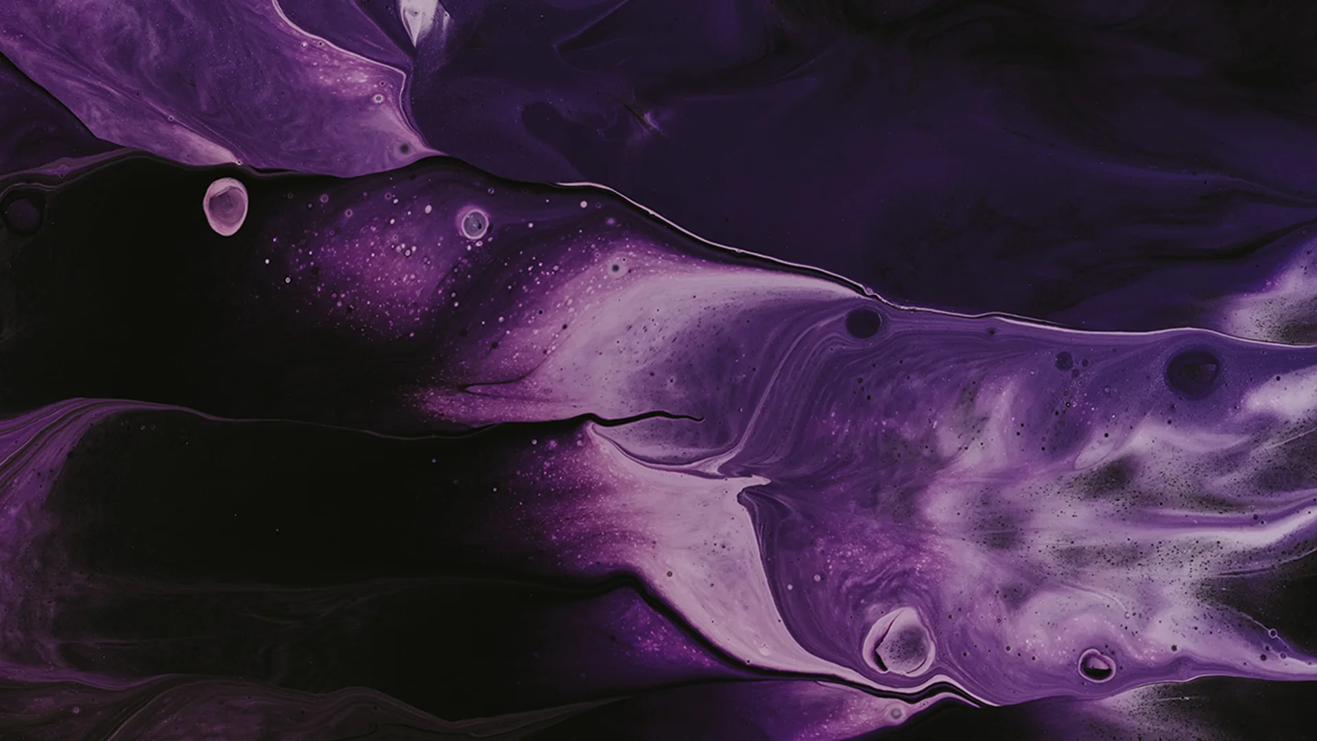 A purple and white abstract painting