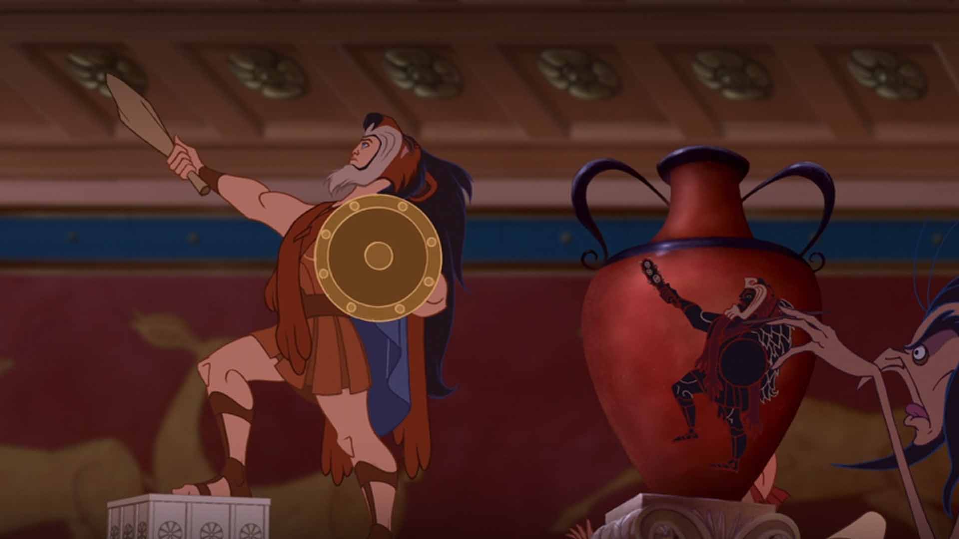 Hercules wearing Scar as a jacket