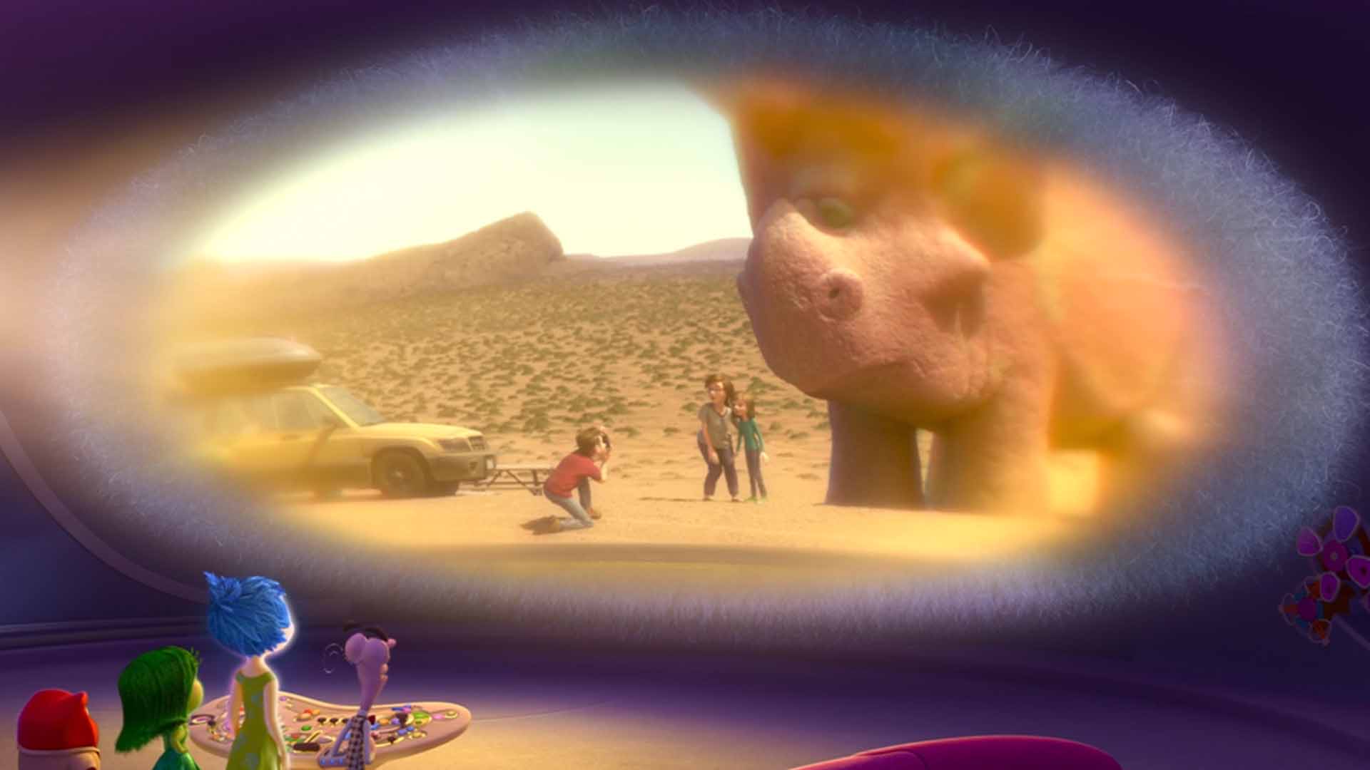 A dinosaur appearing in a memory