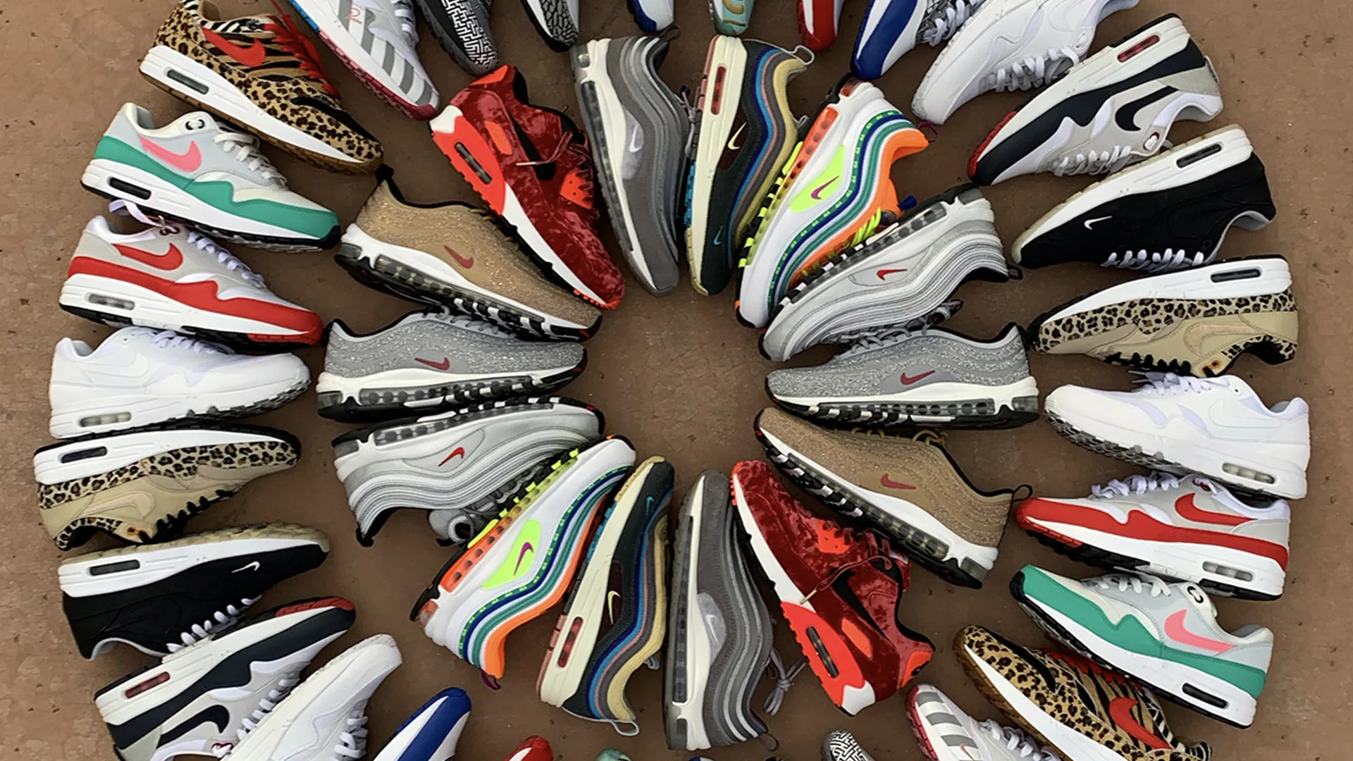 Nike trainers in a circle