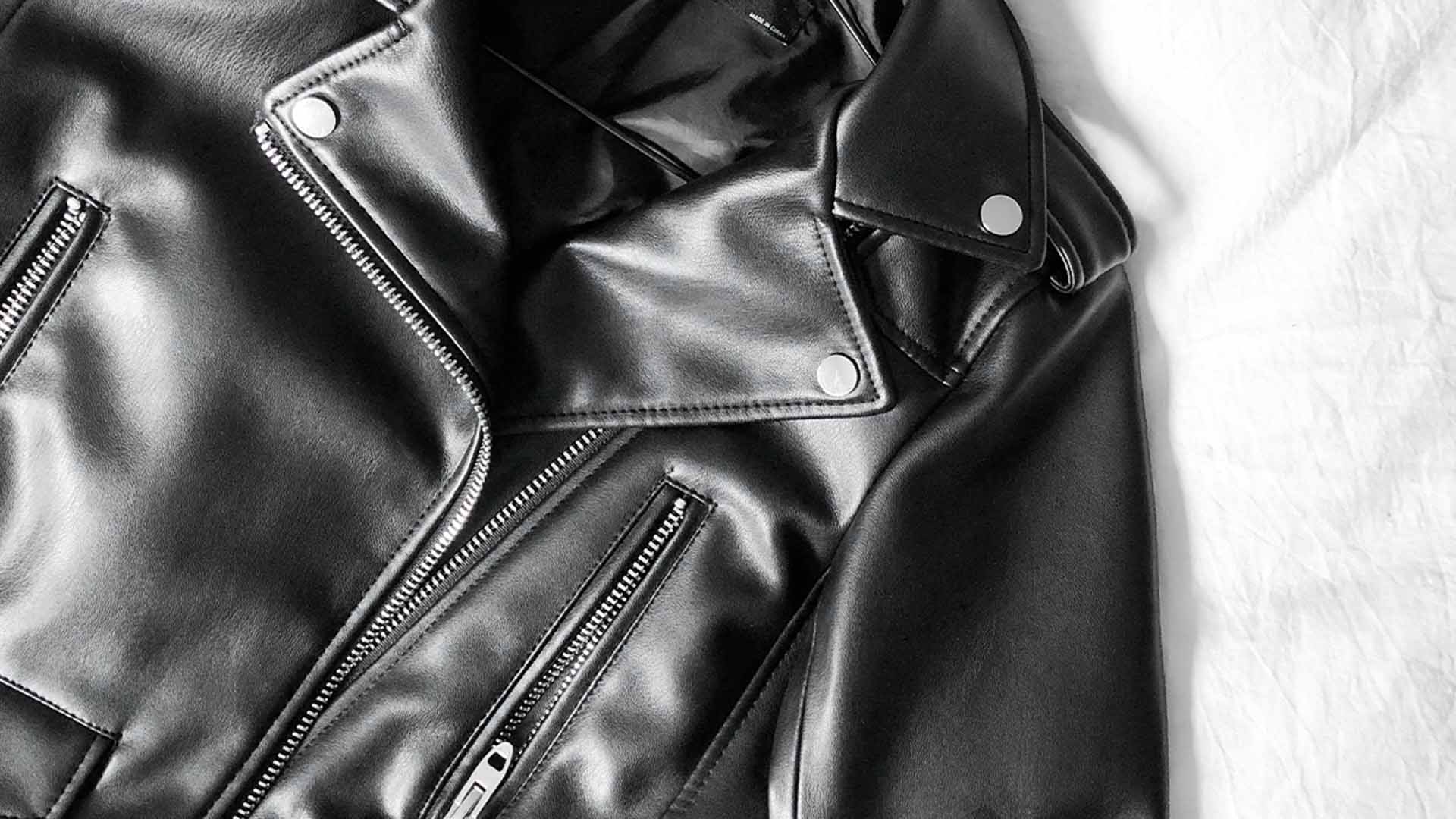 Black leather jacket