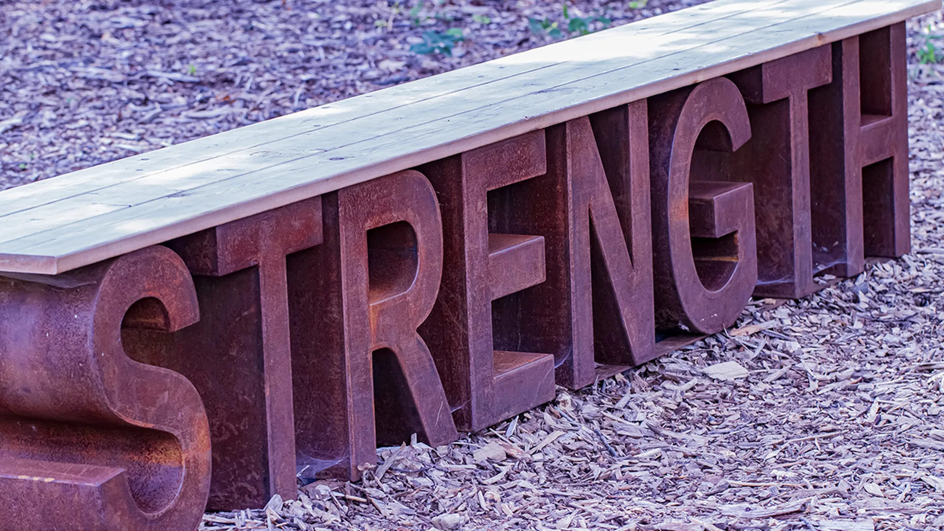 Pink strength sign in caps