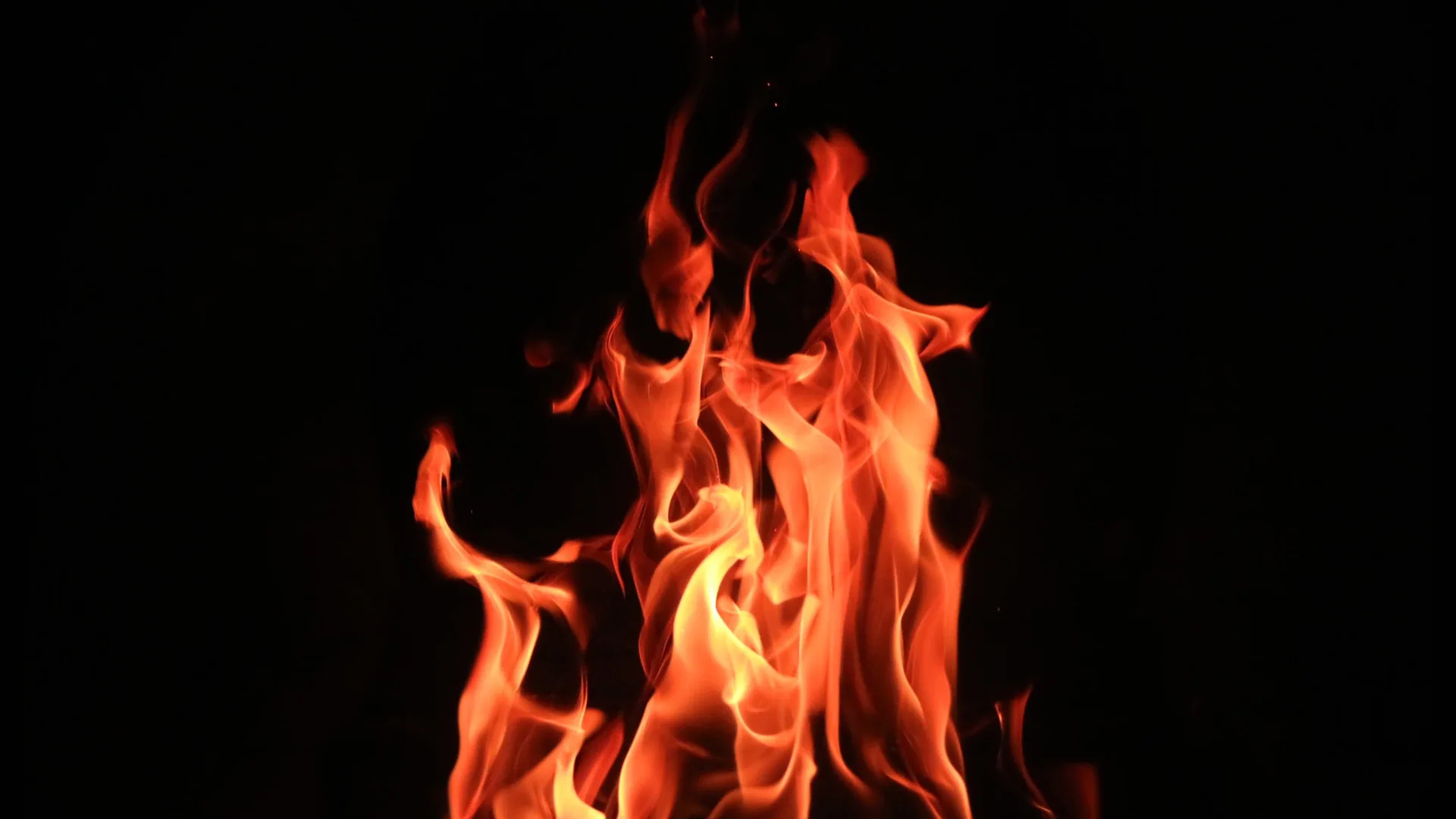 Fire on a black background