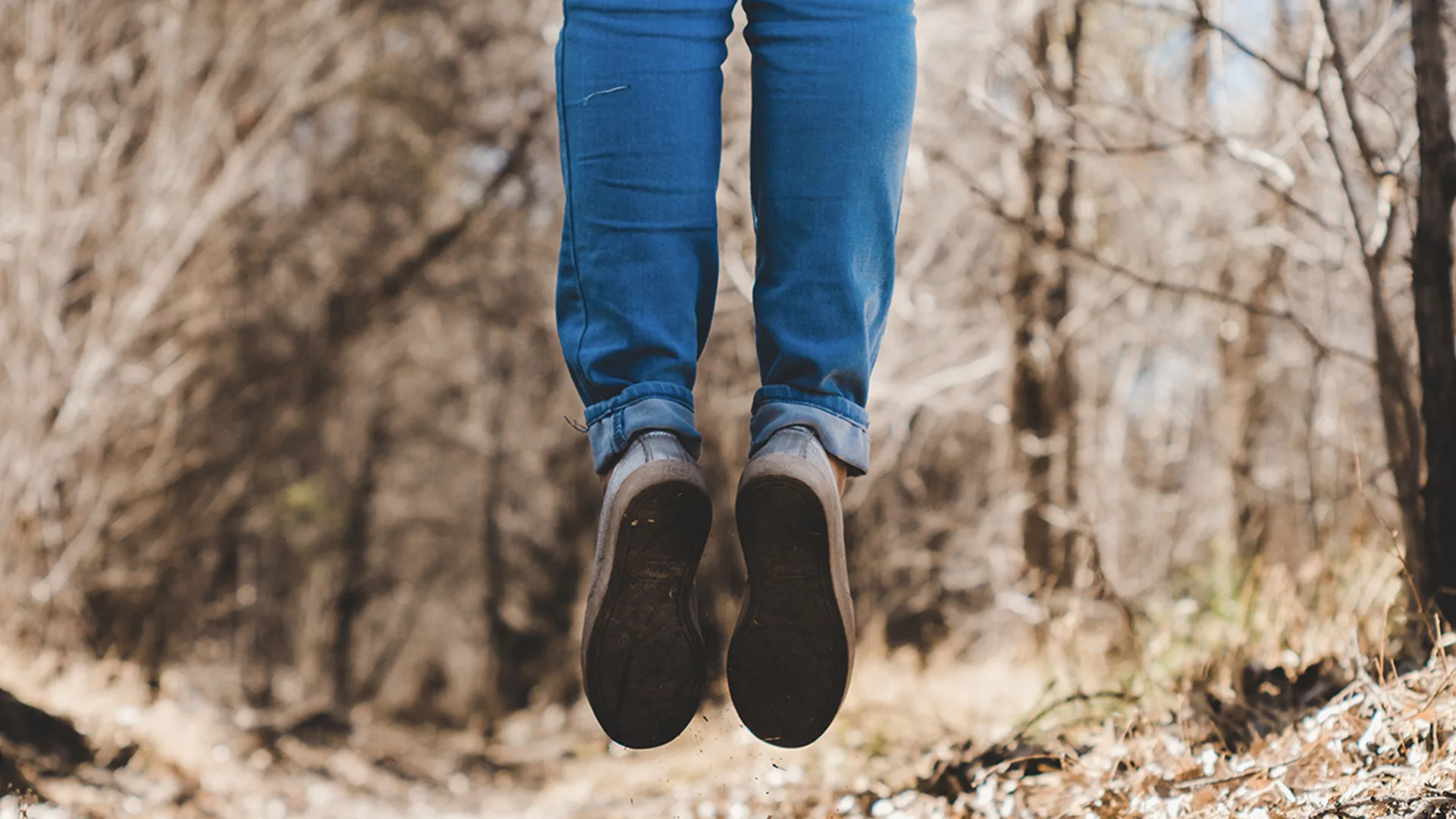 Someone jumping, it looks like they're levitating