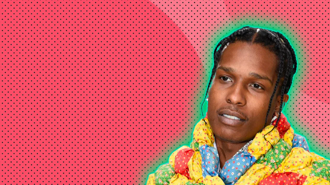 A photograph of a man in a blanket outfit